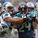 Illustration for article titled Marshawn Lynch Cracked Roman Harpers Helmet
